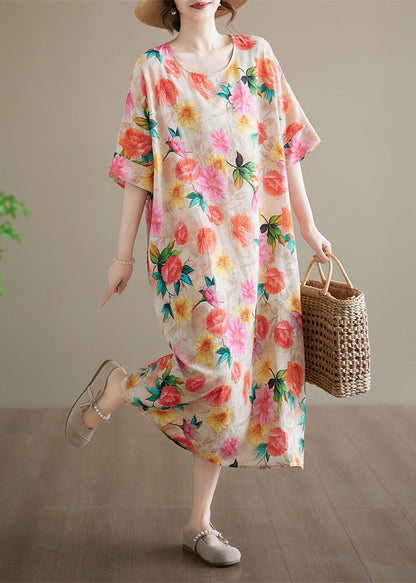 Women's Maxi Dress Patchwork Print Plus Size Summer Style 2