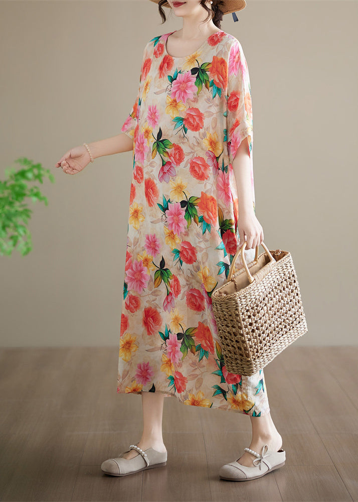 Women's Maxi Dress Patchwork Print Plus Size Summer Style 3