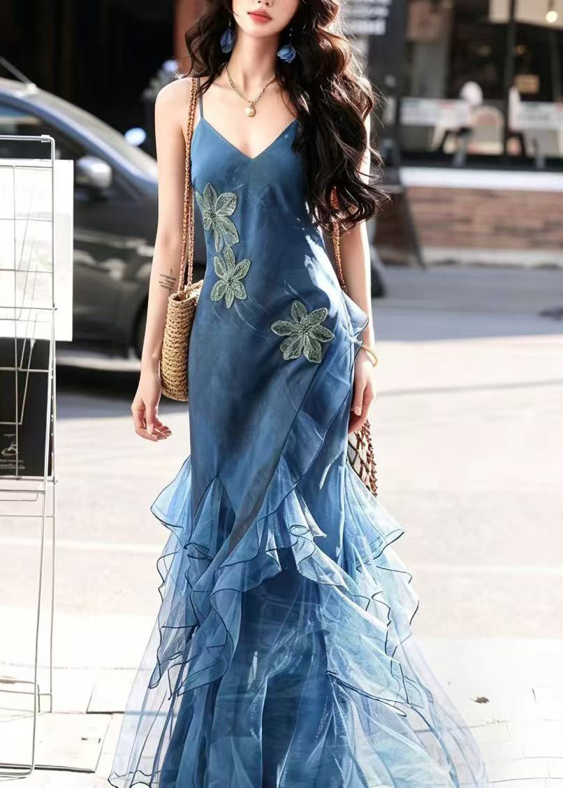 Women's Maxi Dress Ruffled Slim Fit Summer Style 2