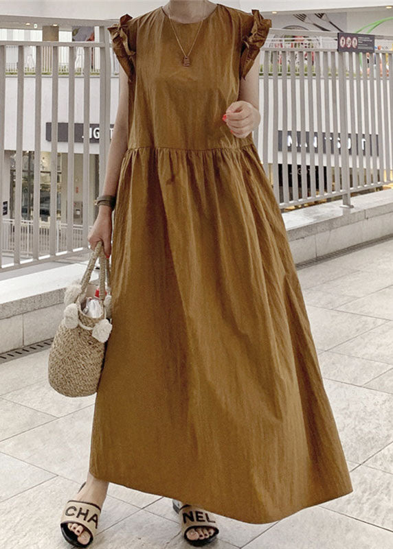 Women's Maxi Dress Scallop Trim Summer Style 3