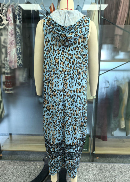Women's Maxi Dress Sleeveless Boho Style Hooded 4