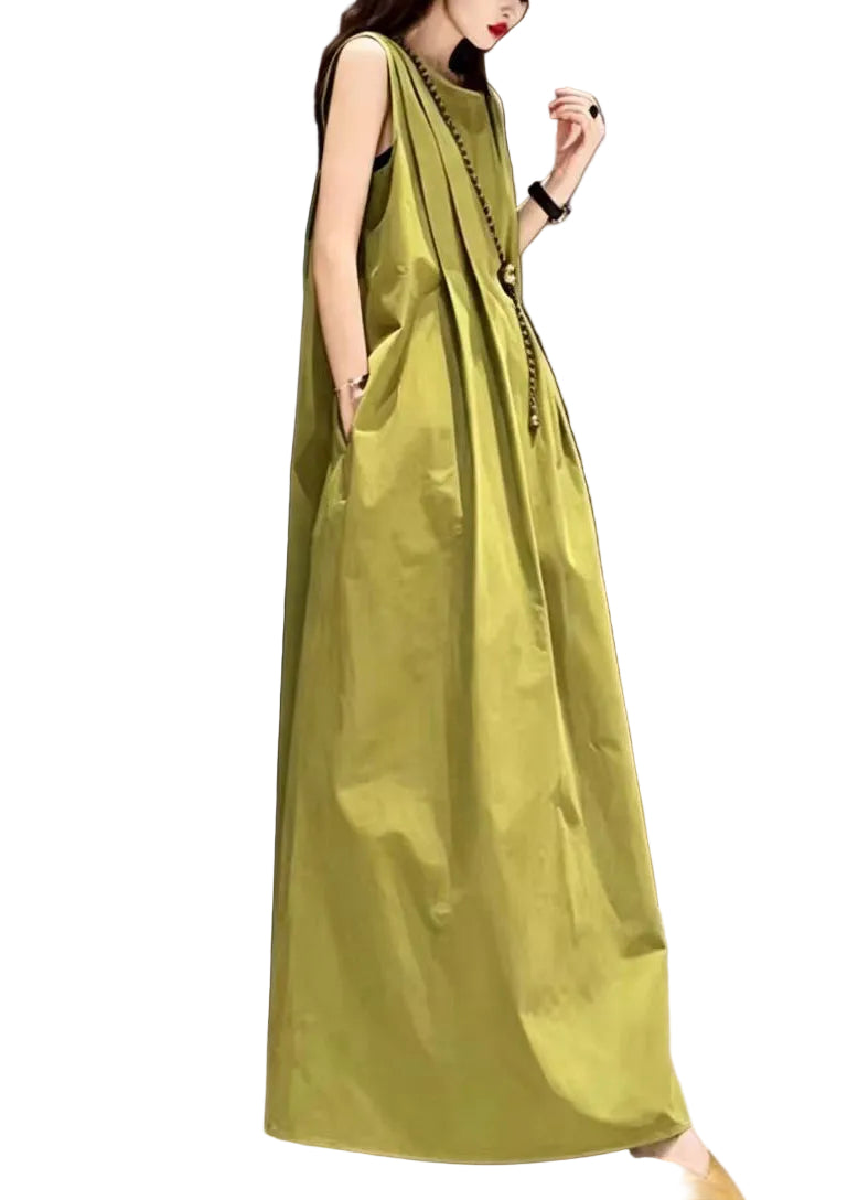 Women's Maxi Dress Sleeveless O-Neck Casual 0