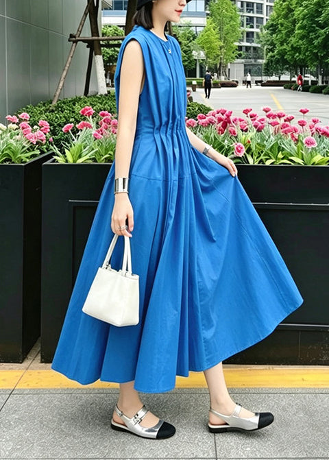 Women's Maxi Dress Sleeveless O-Neck Loose Fit 4