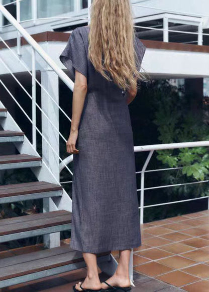 Women's Maxi Dress Textured Side Open Design 2
