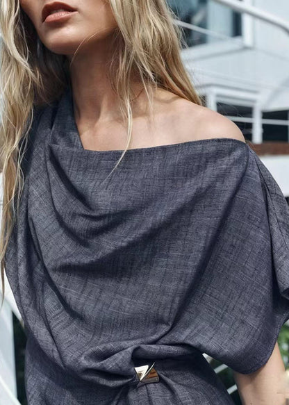 Women's Maxi Dress Textured Side Open Design 4