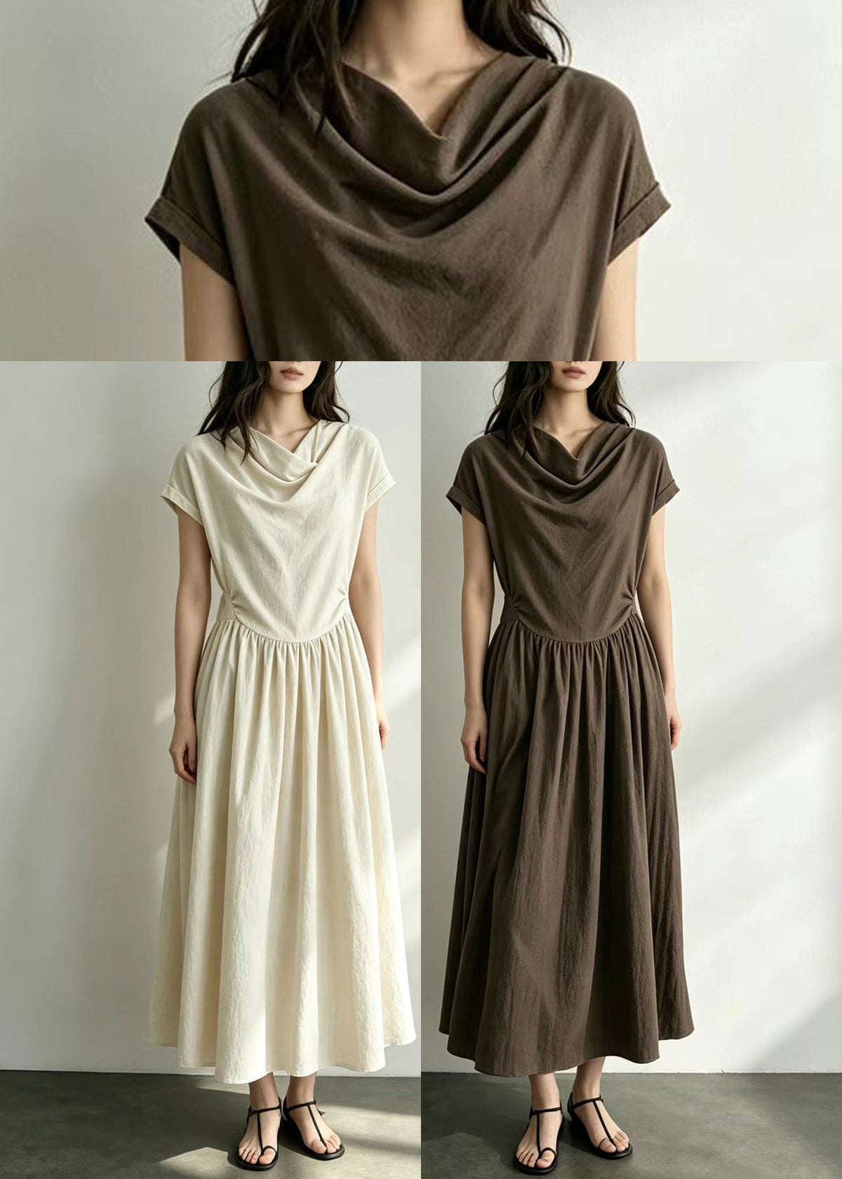 Women's Maxi Dress Tie Waist Summer Style 4