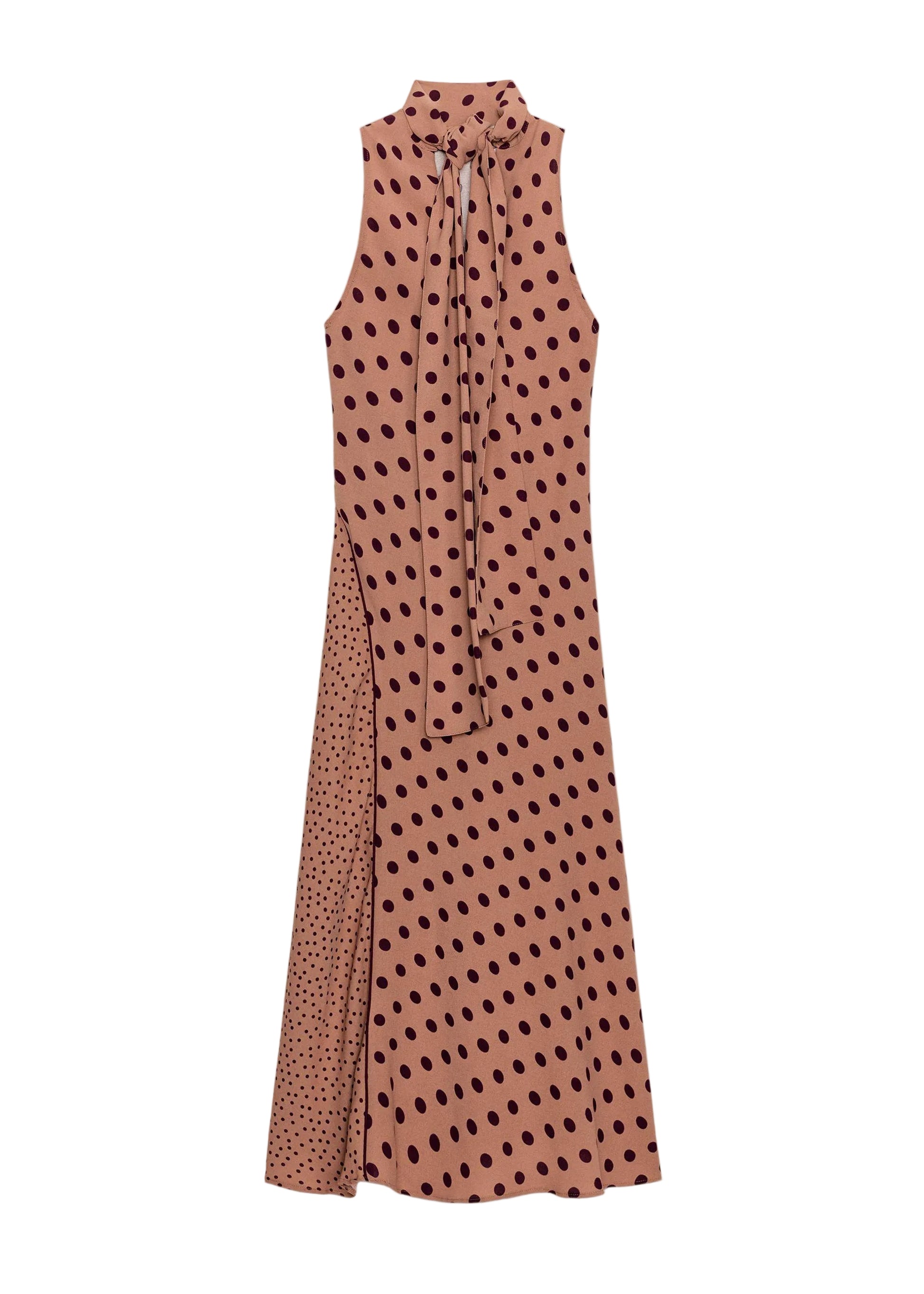 Women's Maxi Dress Turtleneck Patchwork 4