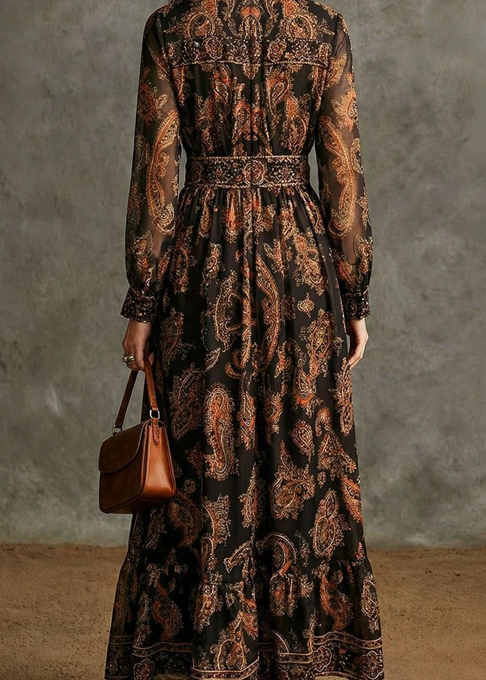 Women's Maxi Dress V Neck Printed Vacation Style 4