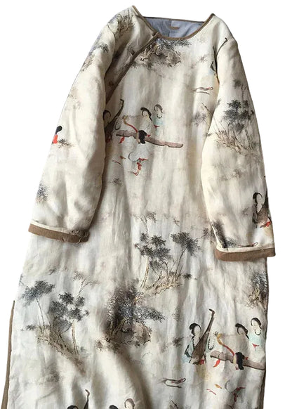 Women's Maxi Parka Casual Patchwork Style 0