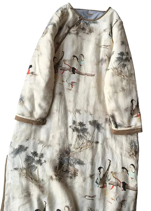 Women's Maxi Parka Casual Patchwork Style 0
