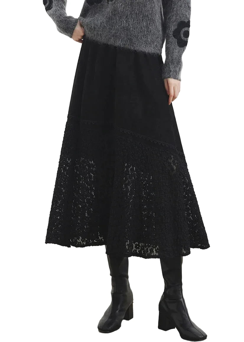 Women's Maxi Skirt Elastic Waist Casual Style 0