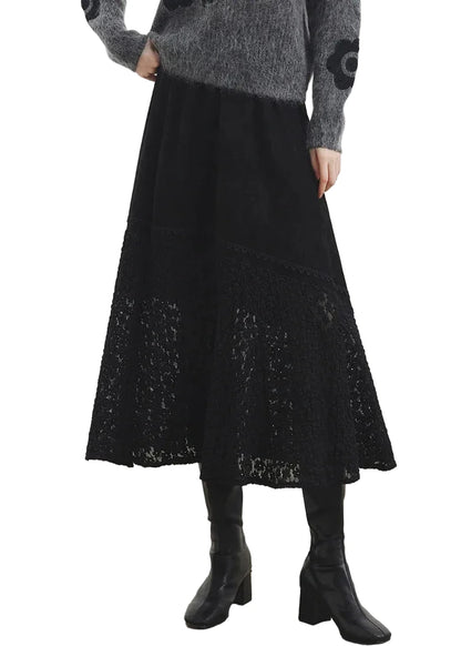 Women's Maxi Skirt Elastic Waist Casual Style 0