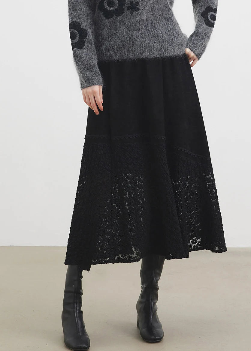 Women's Maxi Skirt Elastic Waist Casual Style 1