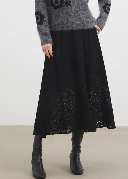 Women's Maxi Skirt Elastic Waist Casual Style 1