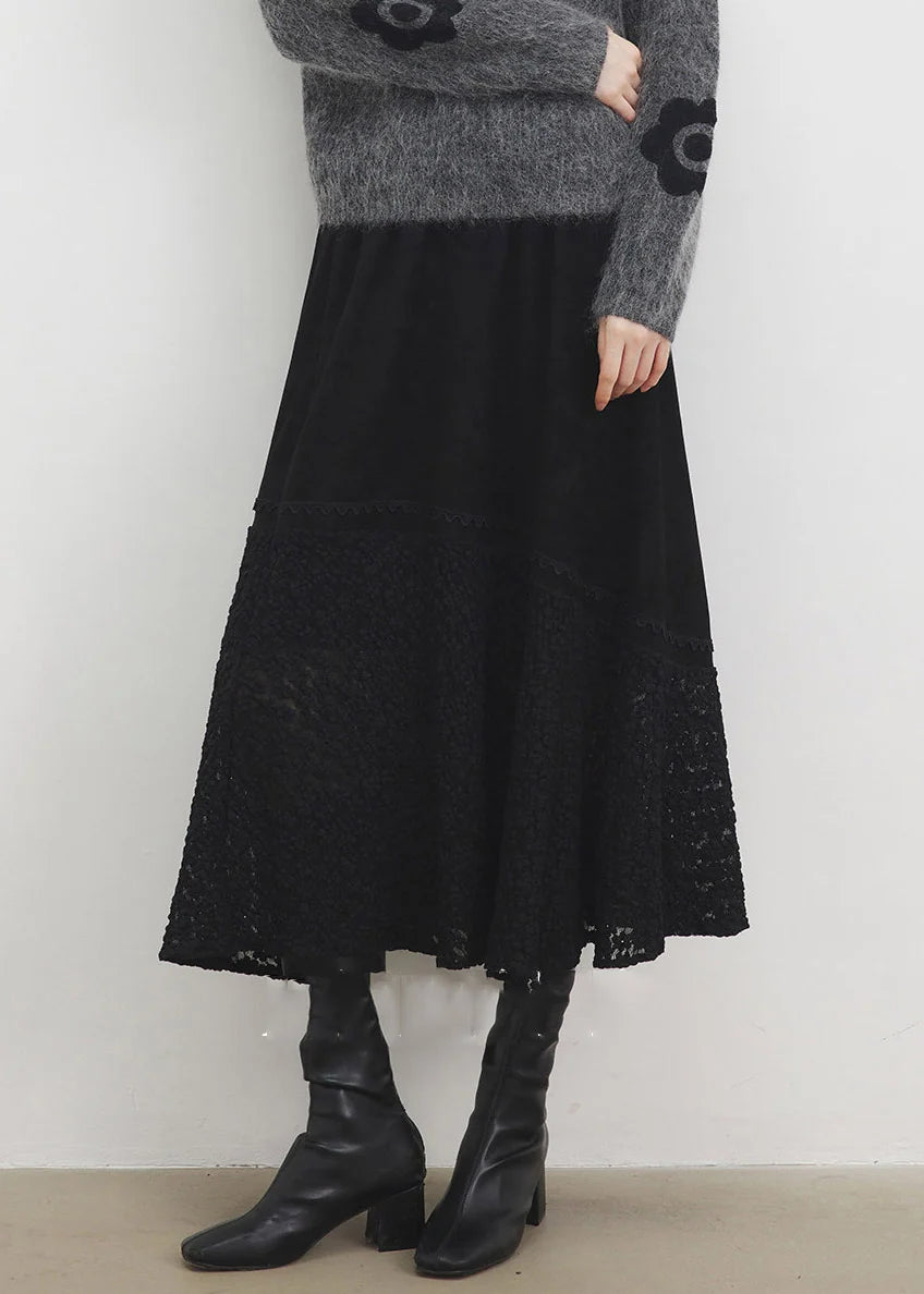 Women's Maxi Skirt Elastic Waist Casual Style 3