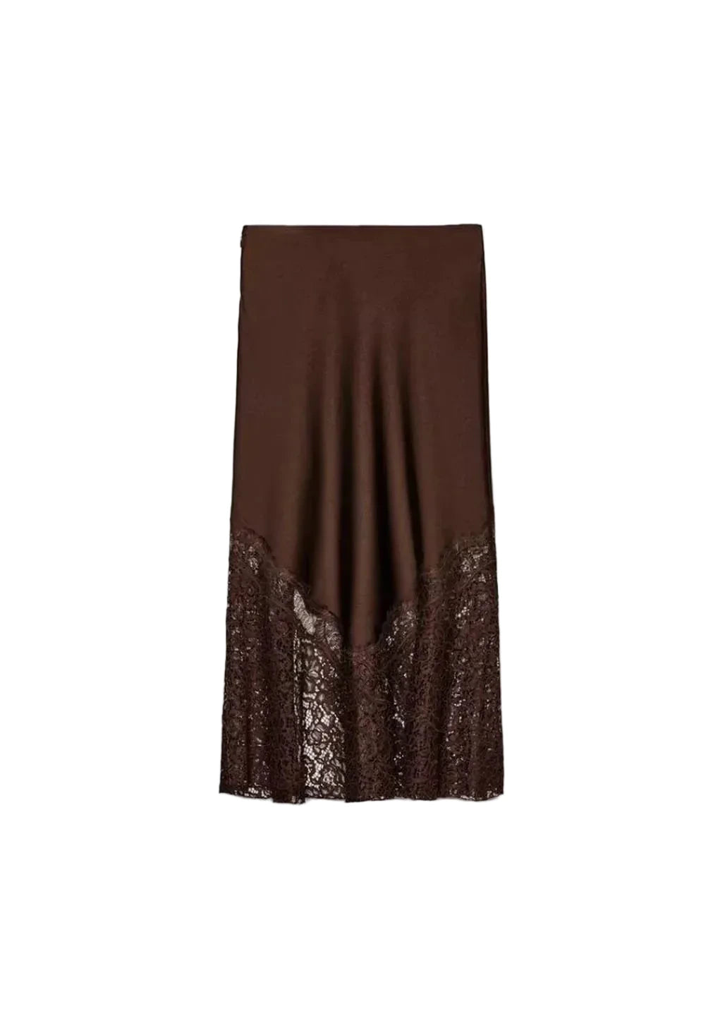 Women's Maxi Skirt Fitted Side Open Lace Patchwork 3