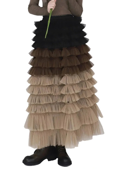 Women's Maxi Skirt Patchwork Design 0