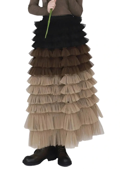 Women's Maxi Skirt Patchwork Design 0