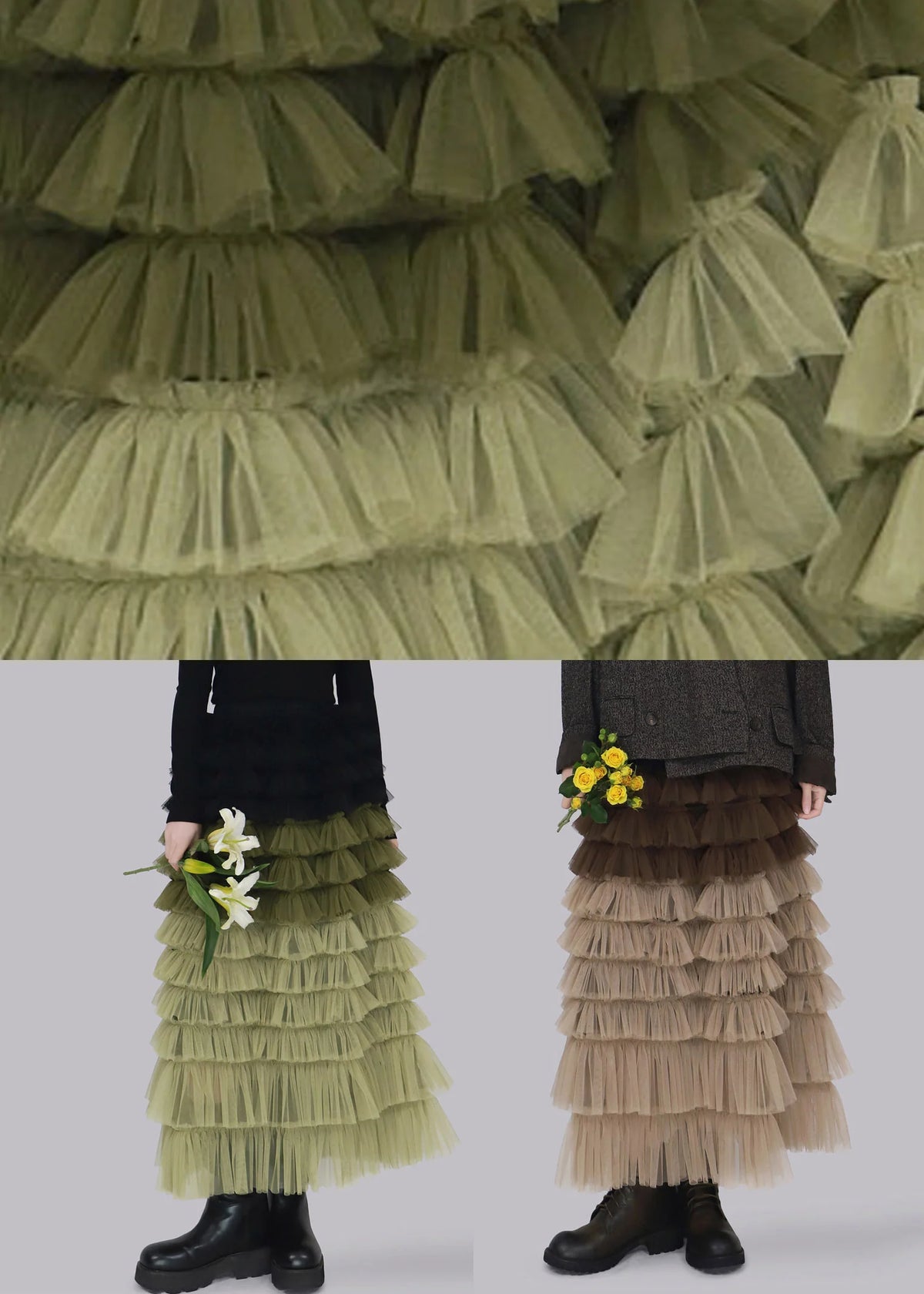 Women's Maxi Skirt Patchwork Design 4