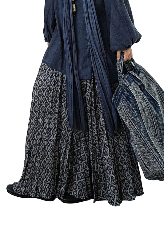 Women's Maxi Skirt Plus Size Printed Elastic Waist 0