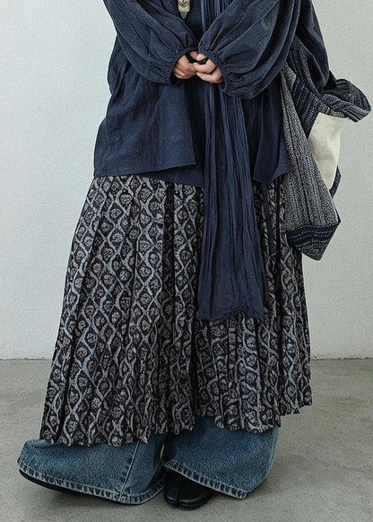 Women's Maxi Skirt Plus Size Printed Elastic Waist 1
