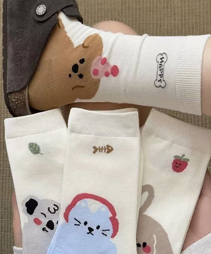 Women's Mid-Calf Socks Cartoon Design 0