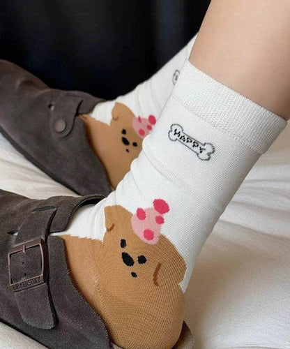Women's Mid-Calf Socks Cartoon Design 3