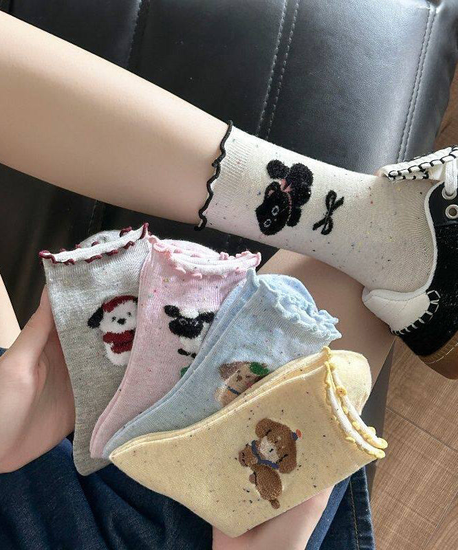 Women's Mid-Calf Socks Cartoon Mushroom Design 0