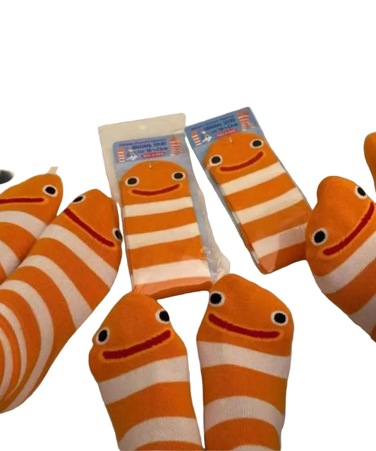 Women’s Mid-Calf Socks Cartoon Striped Style 0