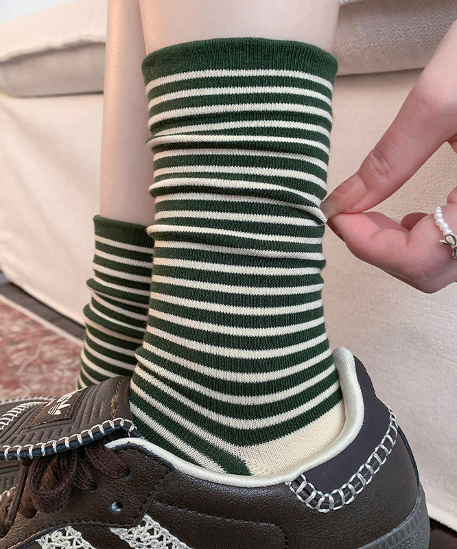 Women's Mid-Calf Socks Striped Summer Style 1