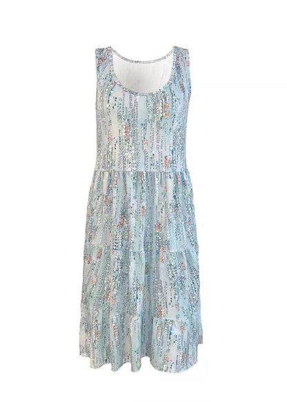 Women's Mid-Length Dress O-Neck Printed Casual 4