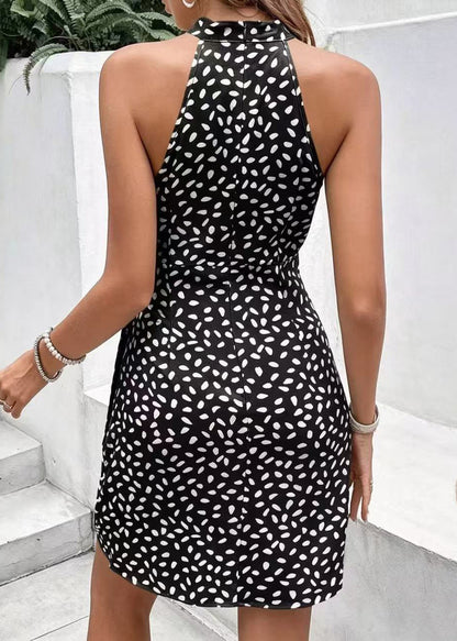 Women's Mid-Length Dress Printed Wrinkled Style 3