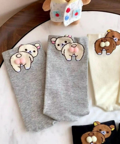 Women's Mid Calf Socks Cartoon Pattern Casual 4