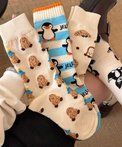 Women’s Mid Calf Socks Cartoon Style 0
