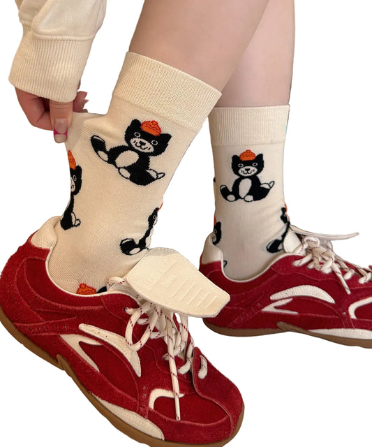 Women’s Mid Calf Socks Cartoon Style 2