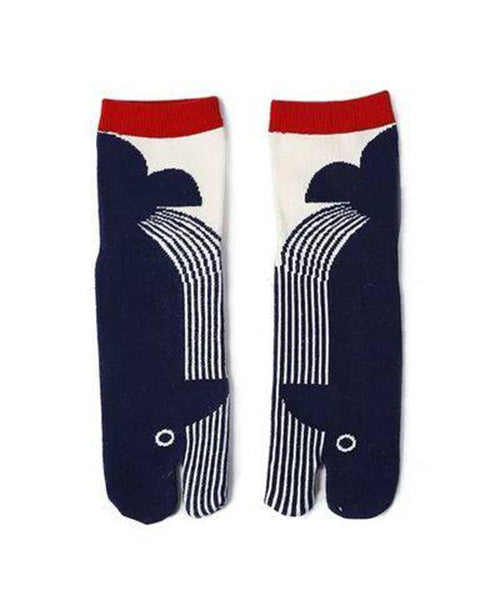 Women's Mid Calf Socks Jacquard Split Toe 4