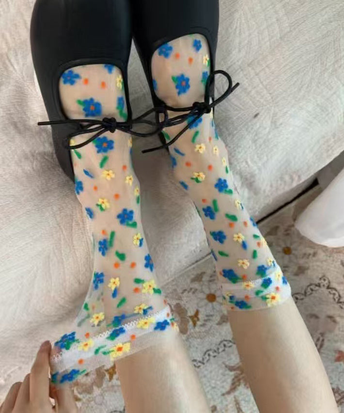 Women's Mid Calf Socks Sheer Mesh Style 0