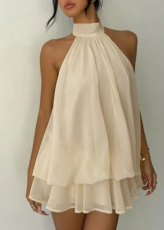Women's Mid Dress Backless Sleeveless Holiday Style 1