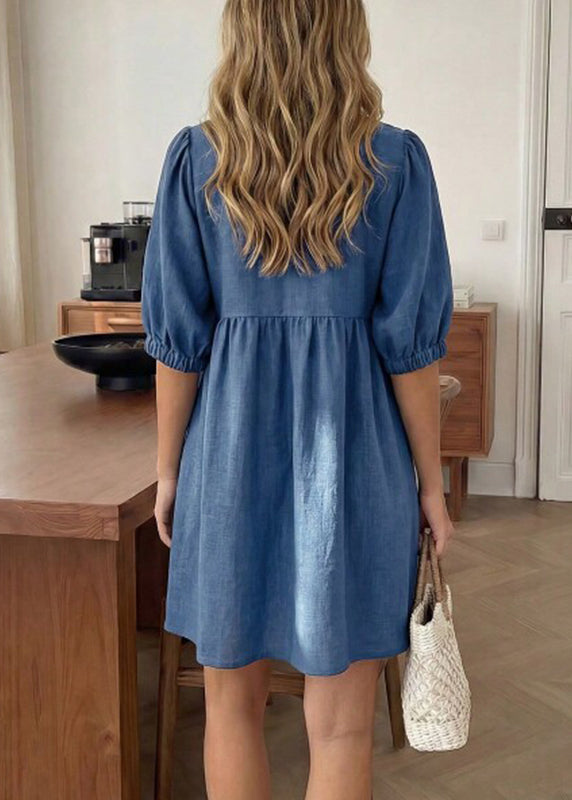 Women's Mid Dress Boho Patchwork Style 2