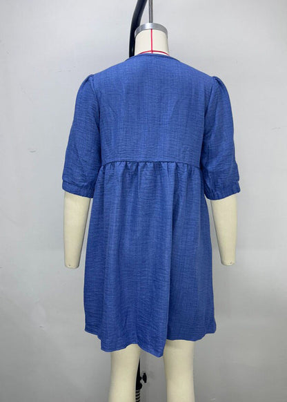 Women's Mid Dress Boho Patchwork Style 4