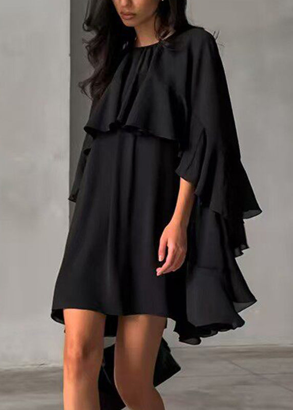 Women's Mid Dress Ruffled Half Sleeve Plus Size 0