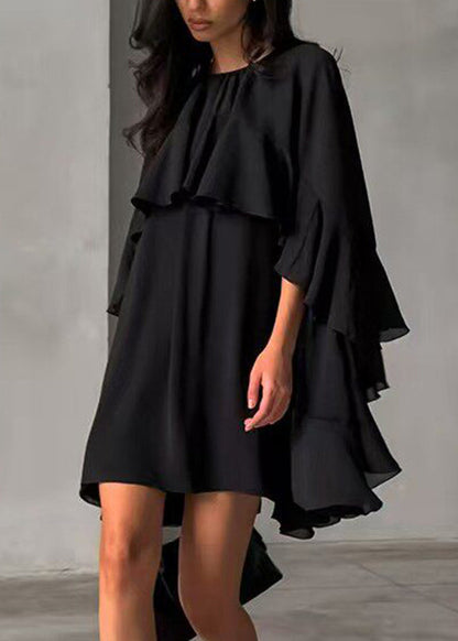 Women's Mid Dress Ruffled Half Sleeve Plus Size 0