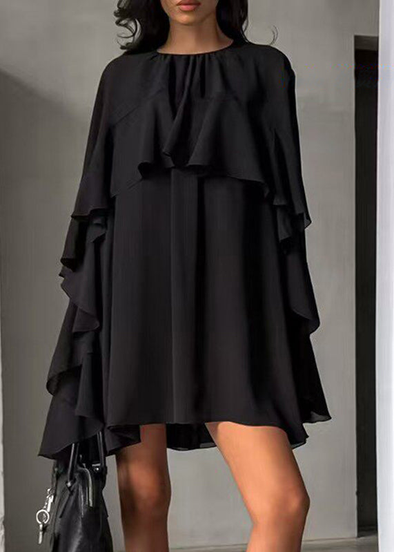 Women's Mid Dress Ruffled Half Sleeve Plus Size 1