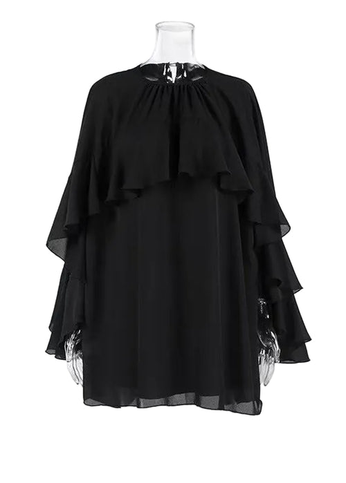 Women's Mid Dress Ruffled Half Sleeve Plus Size 4