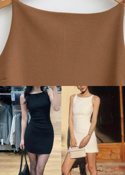 Women's Mid Dress Sleeveless Slash Neck 4