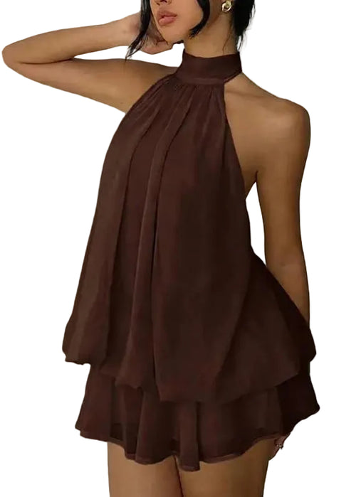 Women's Mid Dress Turtleneck Patchwork Style 0