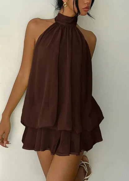 Women's Mid Dress Turtleneck Patchwork Style 2