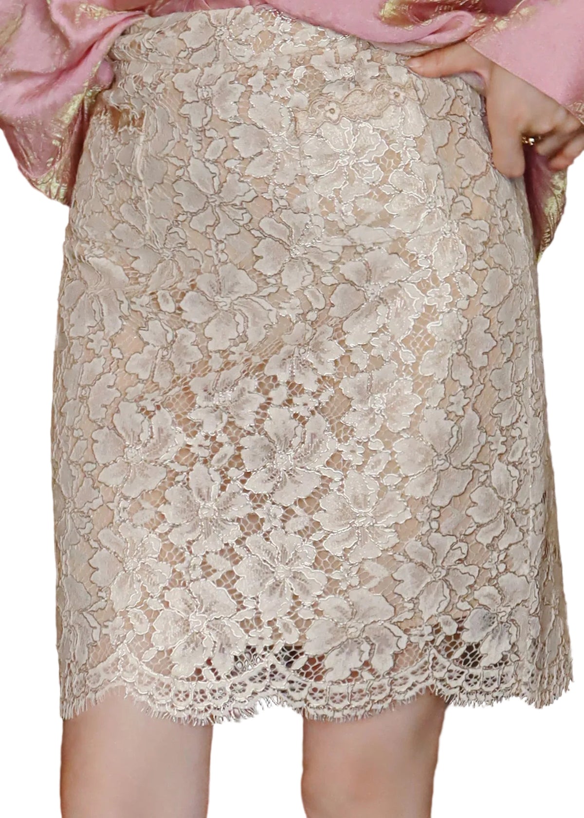 Women's Midi Skirt Wrap Style with Openwork Detailing 0