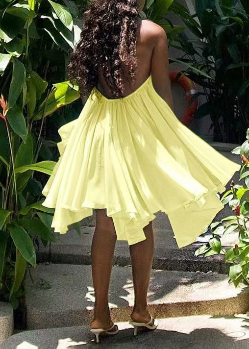Women's Mini Dress Backless Halter Casual 0