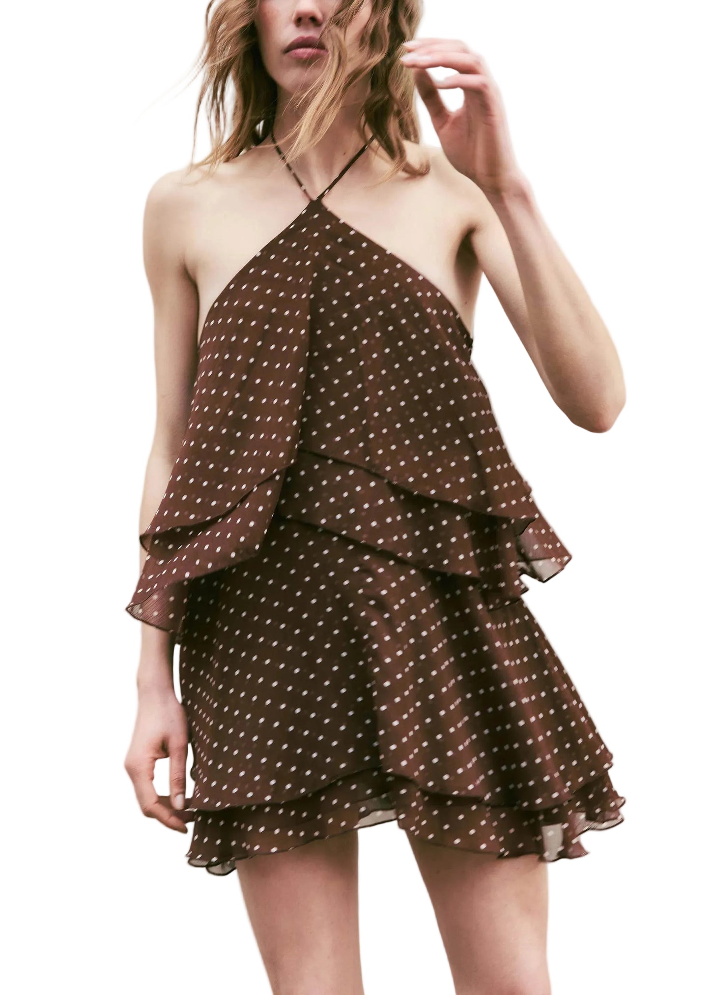Women's Mini Dress Halter Layered Summer Style 0
